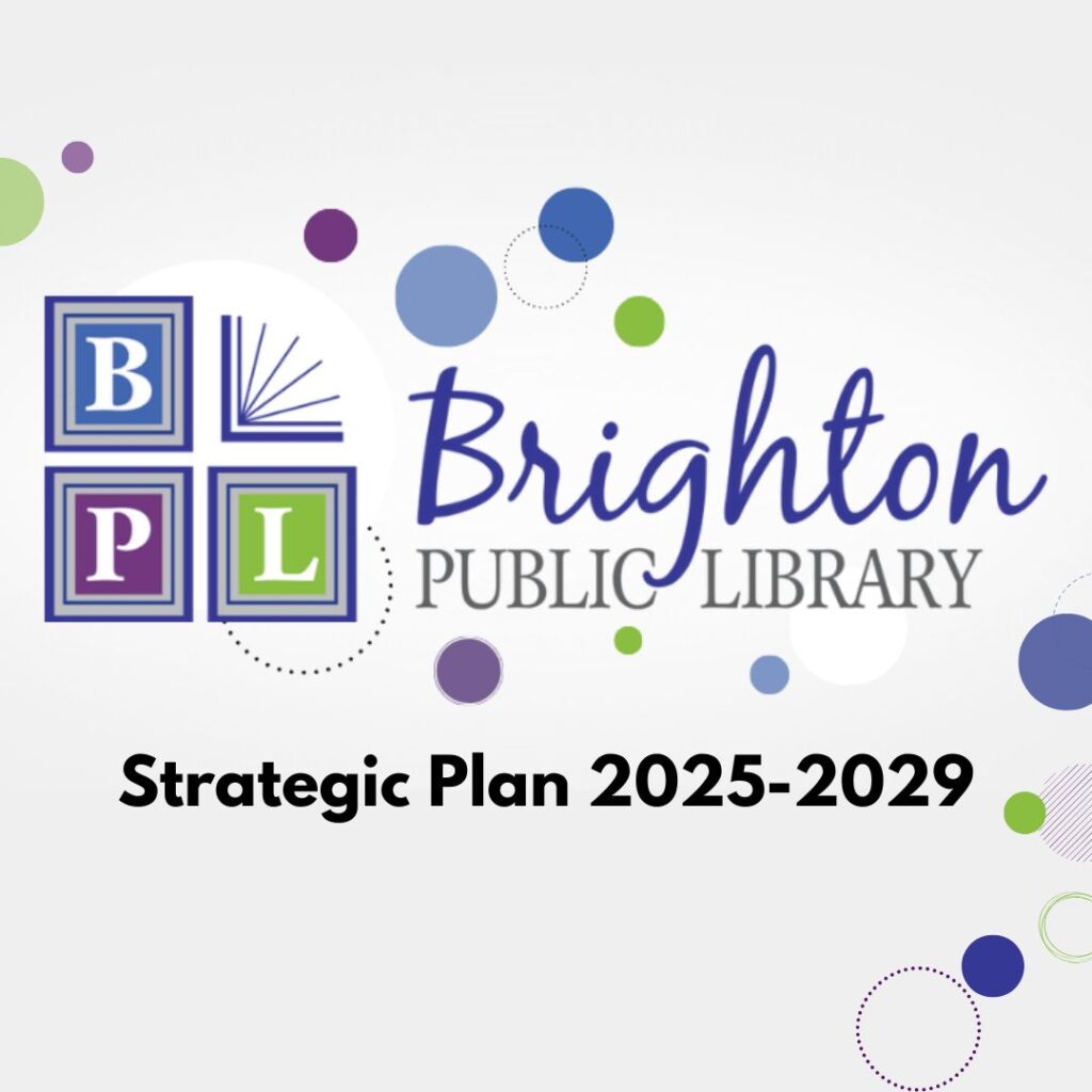 Brighton Public Library's logo sits above the words "Strategic Plan 2025-2029"